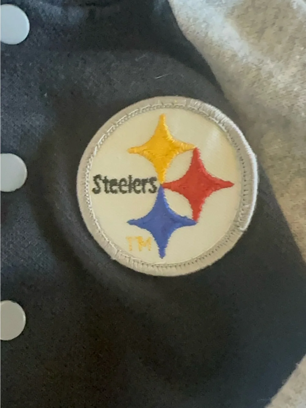 Vintage JOG TOG Pittsburgh Steelers Hooded Varsity Jacket. SZ.12 months.